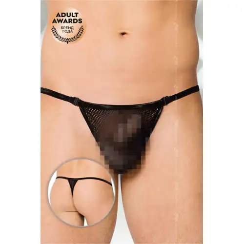Фото SoftLine Collection, Польша Стринги мужские из сетки SoftLine Collection, черный, S/L