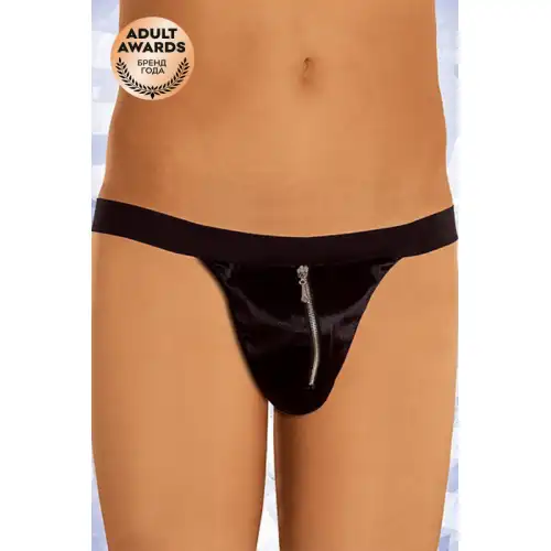 Фото SoftLine Collection, Польша Стринги мужские на молнии SoftLine Collection, черный, S/L