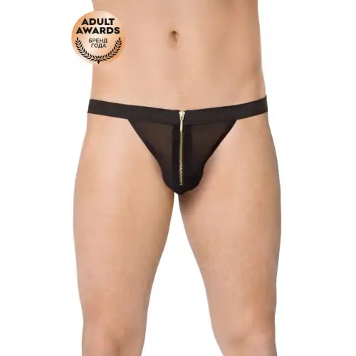 Фото SoftLine Collection, Польша Стринги мужские с замочком SoftLine Collection, черный, OS