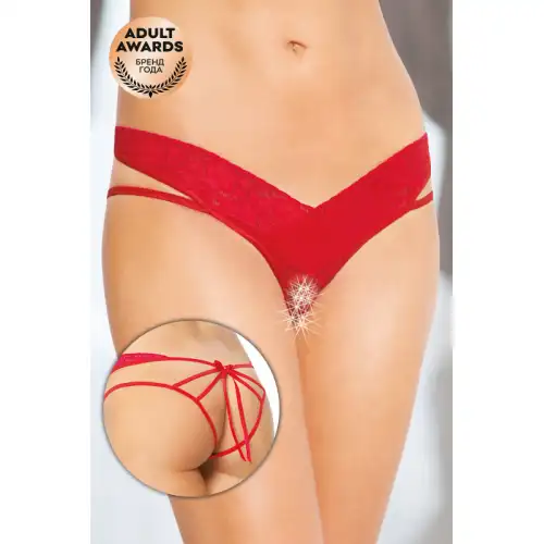 Изображение SoftLine Collection, Польша Стринги с двойным доступом SoftLine Collection, красный, M/L