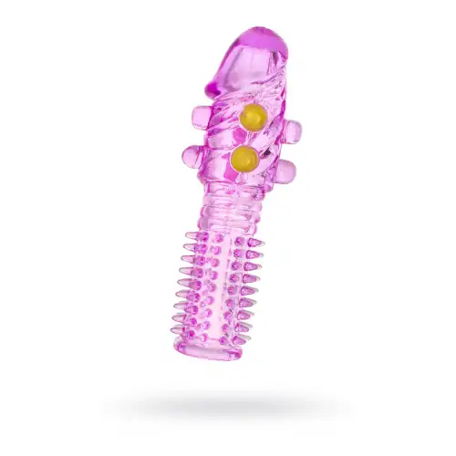 Фото TOYFA Basic Насадка с шариками TOYFA, TPE, фиолетовый, 14 см