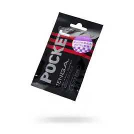 Нереалистичный мастурбатор TENGA Pocket Block Edge, TPE, белый, 7,5 см