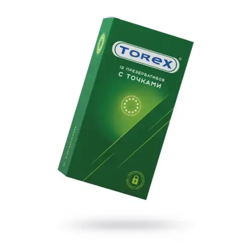 Изображение Torex Презервативы Torex, точечные, латекс, 18,5 см, 5,4 см, 12 шт.