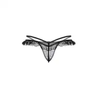 Изображение SoftLine Collection, Польша Стринги открытые с оборками SoftLine Collection, черный, S/M