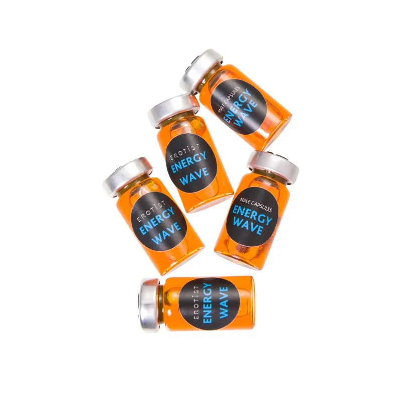 Изображение Erotist Капсулы в среде-активаторе Erotist ENERGY WAVE, для мужчин, для усиления эрекции, 5капсул