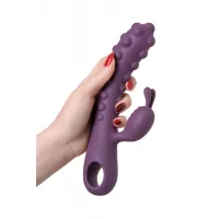 Фото KOKOS Вибратор с клиторальным стимулятором KOKOS SMON, силикон, фиолетовый, 23 см