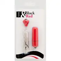 Изображение Black & Red by TOYFA Вибратор- мини 5,5 см красный