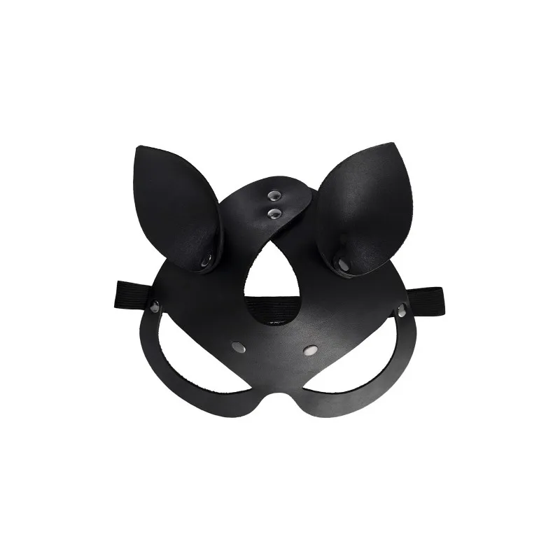 Фото PECADO B.D.S.M Маска Pecado BDSM, с ушками кошки, натуральная кожа, черный