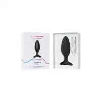 Фото Lovense, США Анальная втулка LOVENSE Hush 2 (M), силикон, черная, 13,5 см, Ø 4,4 см