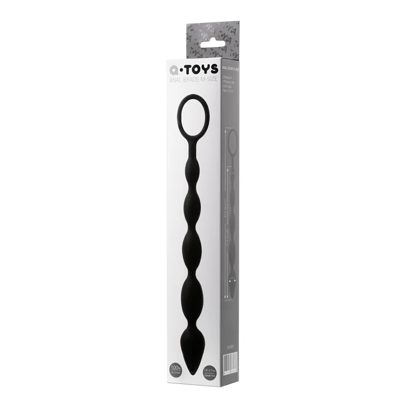 A-toys by TOYFA Анальная цепочка A-Toys by TOYFA Dang, силикон, черный, 27,6 см — купить в Минске Фото A-toys by TOYFA Анальная цепочка A-Toys by TOYFA Dang, силикон, черный, 27,6 см
