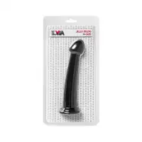 Изображение TOYFA Basic Нереалистичный фаллоимитатор TOYFA Basic Jelly Dildo M, TPE, чёрный, 18 см
