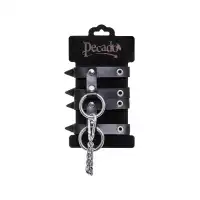 Фото PECADO B.D.S.M Наручники Pecado BDSM, однослойные из двух ремешков, натуральная кожа, черные