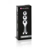 Изображение MYSTIM Фаллоимитатор Mystim Bold Boris, электростимуляция, хирургическая сталь, серебряный, 14 см