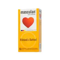 Изображение Masculan Презервативы Masculan, сlassic 3, doty, латекс, кольца, точечные, розовые, 19 см, 5,3 см, 10 шт.