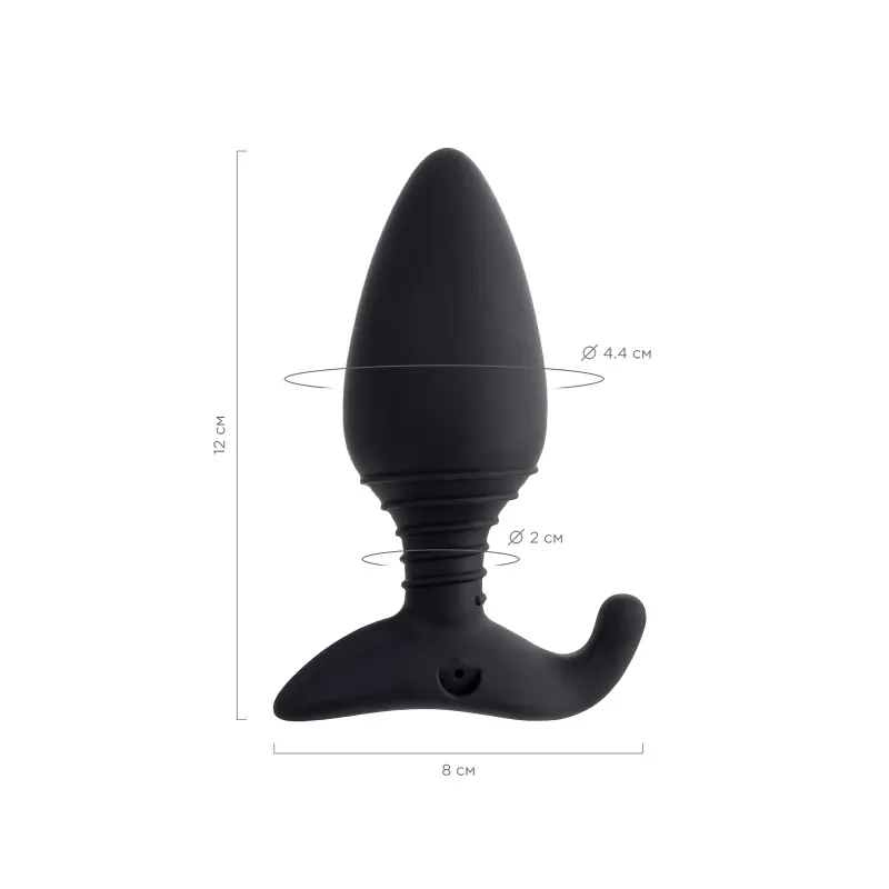 Фото Lovense, США Анальная втулка LOVENSE Hush (L), силикон, черная, 12,1 см