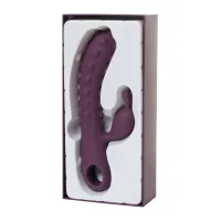 Фото KOKOS Вибратор с клиторальным стимулятором KOKOS SMON, силикон, фиолетовый, 23 см