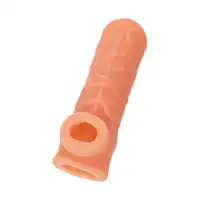 Изображение KOKOS Насадка реалистичная KOKOS NUDE SLEEVE с дополнительной стимуляцией, TPE, телесная, 14 см