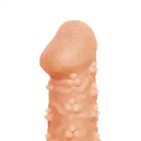 Изображение KOKOS Насадка реалистичная KOKOS COCK SLEEVE 009-M с дополнительной стимуляцией, TPE, телесная, 15.6 см