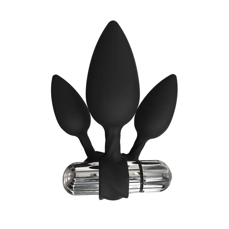Фото Bathmate, Великобритания Набор анальных плагов Bathmate Anal Training Plugs VIBE, силикон, чёрный