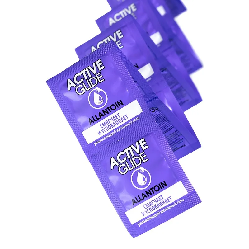 Увлажняющий интимный гель ACTIVE GLIDE ALLANTOIN, 3г по 20шт в упаковке — купить в Минске Изображение Увлажняющий интимный гель ACTIVE GLIDE ALLANTOIN, 3г по 20шт в упаковке