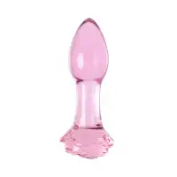 Фото Sexus Glass Анальная втулка Sexus Glass, стекло, розовая, 12,6 см
