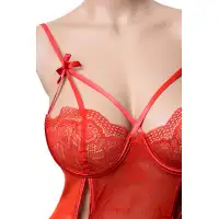 Candy Girl, Гонконг Эротическое боди Candy Girl Charis, кружево, сетка, красный, XL — купить в Минске Фото Candy Girl, Гонконг Эротическое боди Candy Girl Charis, кружево, сетка, красный, XL