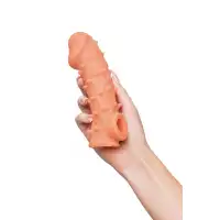 Изображение KOKOS Насадка реалистичная KOKOS COCK SLEEVE 005-L с дополнительной стимуляцией, TPE, телесная, 17.6 см