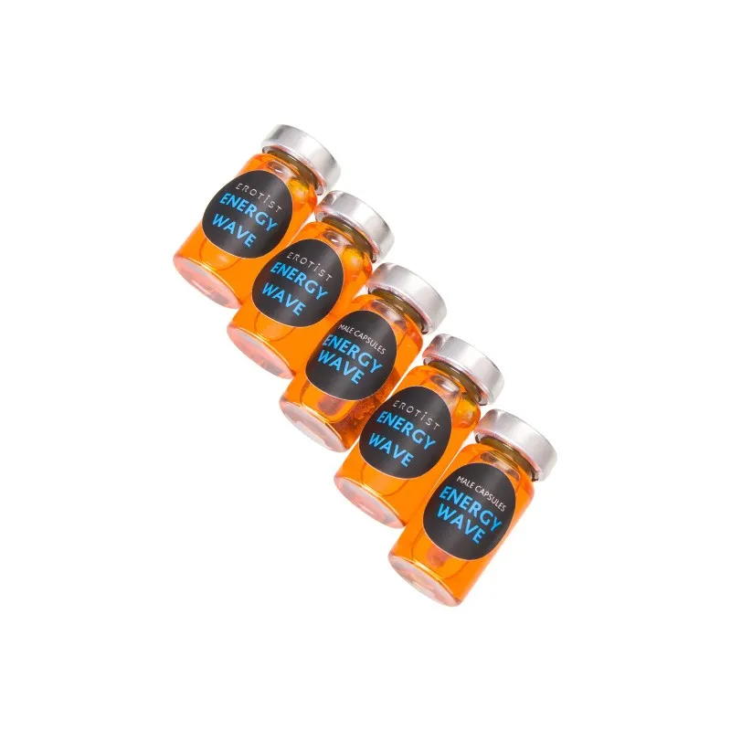 Изображение Erotist Капсулы в среде-активаторе Erotist ENERGY WAVE, для мужчин, для усиления эрекции, 5капсул