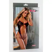 Erolanta Lingerie Супер-открытое боди черно-розовое-OS — купить в Минске Изображение Erolanta Lingerie Супер-открытое боди черно-розовое-OS