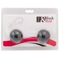 Изображение Black & Red by TOYFA Шарики вагинальные 4,5 см силикон черные