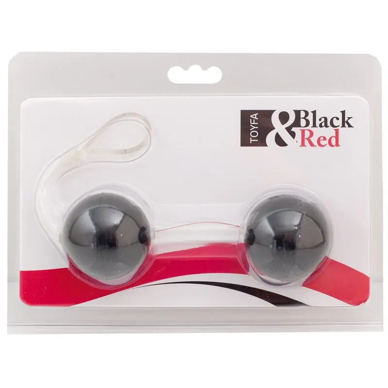 Изображение Black & Red by TOYFA Шарики вагинальные 4,5 см силикон черные