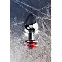 Metal by TOYFA Анальная втулка Metal by TOYFA, металл, серебряная, с красным кристаллом, 9,5 см, Ø 4 см, 420 г — купить в Минске Изображение Metal by TOYFA Анальная втулка Metal by TOYFA, металл, серебряная, с красным кристаллом, 9,5 см, Ø 4 см, 420 г