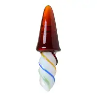Изображение Sexus Glass Двусторонний фаллоимитатор Sexus Glass, стекло, коричневый, 16 см
