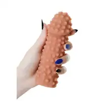 Изображение KOKOS Насадка реалистичная KOKOS EXTREME SLEEVE 10-M с дополнительной стимуляцией, TPE, телесная, 15.8 см