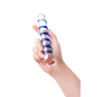 Фото Sexus Glass Двусторонний фаллоимитатор Sexus Glass, стекло, прозрачный, 19 см