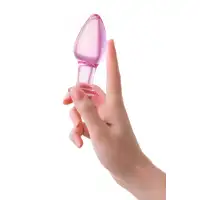 Фото Sexus Glass Анальная втулка Sexus Glass, стекло, розовая, 10 см, Ø 4 см