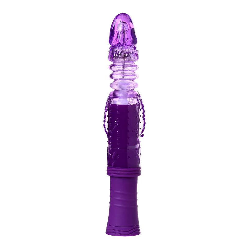 Изображение A-toys by TOYFA Вибратор с клиторальным стимулятором TOYFA A-Toys  High-Tech fantasy, TPR, Фиолетовый, 23 см