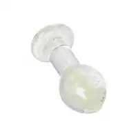 Фото Sexus Glass Анальная втулка Sexus Glass светящаяся в темноте, стекло, прозрачная, 6,5 см