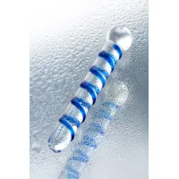 Фото Sexus Glass Двусторонний фаллоимитатор Sexus Glass, стекло, прозрачный, 19 см