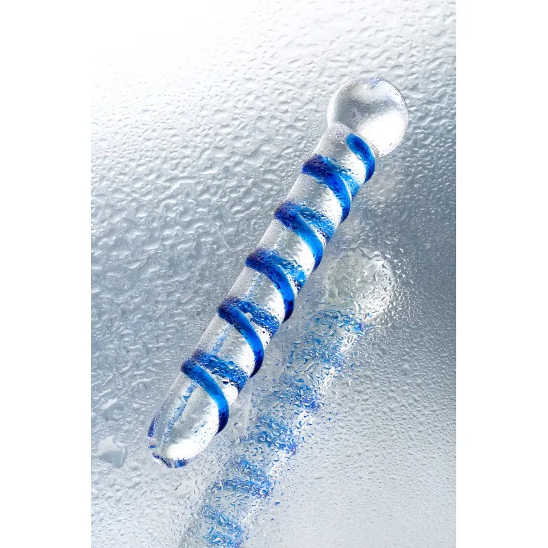 Фото Sexus Glass Двусторонний фаллоимитатор Sexus Glass, стекло, прозрачный, 19 см