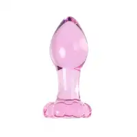 Фото Sexus Glass Анальная втулка Sexus Glass, стекло, розовая, 8,3 см