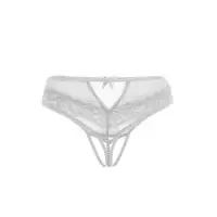 Фото Erolanta Lingerie Эротические трусики с жемчужной нитью Erolanta Joan, белый (50-52)