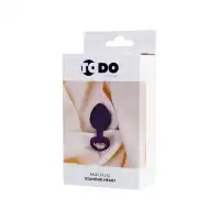 Изображение ToDo by Toyfa Анальная втулка ToDo by Toyfa Diamond Heart, силикон, фиолетовый, 8 см, Ø 3,5 см