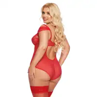 Фото SoftLine Collection, Польша Боди SoftLine Collection Dora, красный, XXL