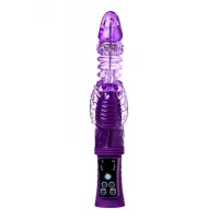 Изображение A-toys by TOYFA Вибратор с клиторальным стимулятором TOYFA A-Toys  High-Tech fantasy, TPR, Фиолетовый, 23 см