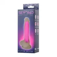 Изображение Beyond by Toyfa, Китай Фаллоимитатор, светящийся в темноте, Beyond by Toyfa Peter Glow, силикон, розовый, 22 см