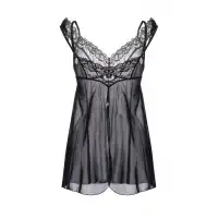 Фото Erolanta Lingerie Комбинация бэби-долл c разрезом сзади Erolanta Sofia, черный (42-44)