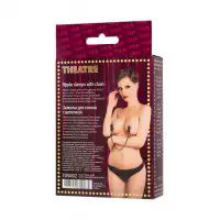 Изображение Theatre by TOYFA Зажимы для сосков TOYFA Theatre ,с цепочкой, металл, чёрный
