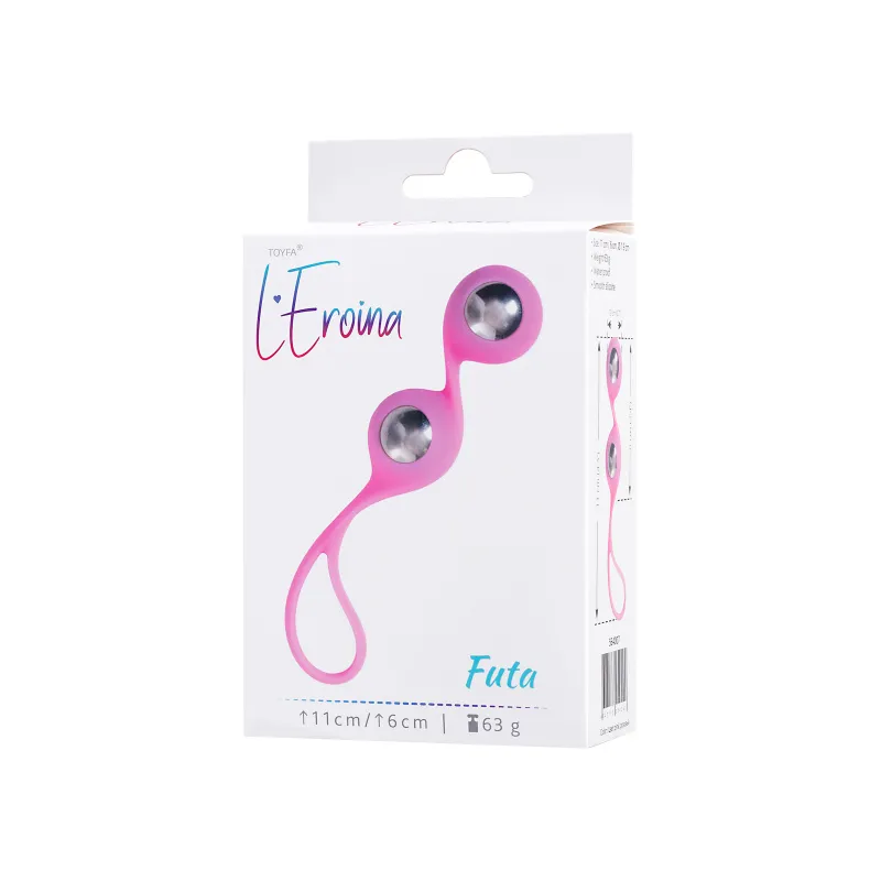 Фото Leroina Вагинальные шарики LEroina Futa, силикон, розовый, 11 см, Ø 1,9 см, 63 г