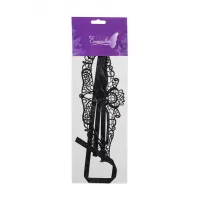 Фото Eromantica, Россия Маска нитяная узкая Eromantica Lady, текстиль, черная, 24,5 см